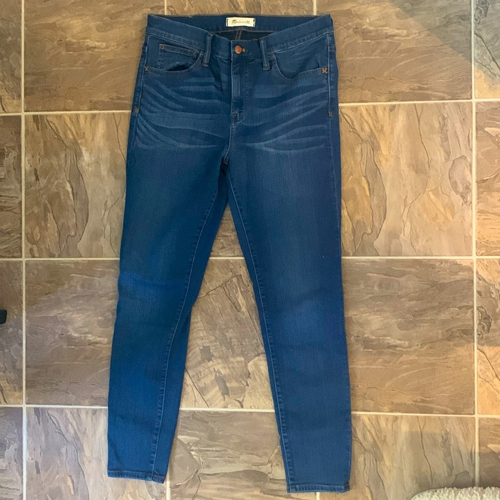 Madewell Women's Skinny Jeans - Dark Blue